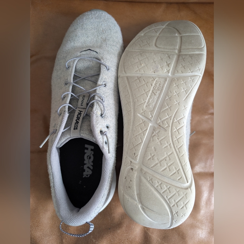 HOKA ONE ONE Hupana Flow Wool Sneakers Men’s 11.5 | Lightweight Running Shoes - Picture 6 of 6